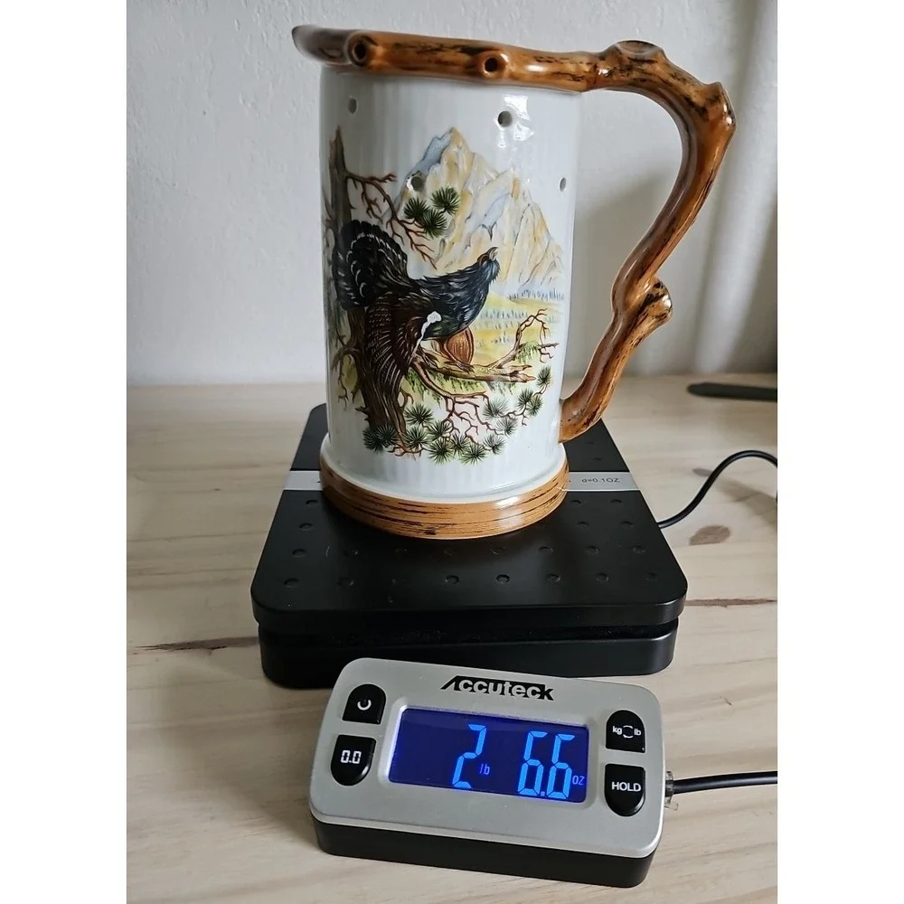 Dresden Porcelain Lithophane Nude Silhouette Puzzle German 50's Beer Stein Boar‎